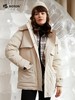 波顿女士秋冬宽松连帽暖感派克工装风白鸭绒厚款中长款羽绒服LC750523 商品缩略图2
