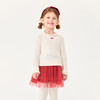 马克珍妮女童花边蝴蝶结绵羊毛针织衫2025年秋冬新款551822 商品缩略图1