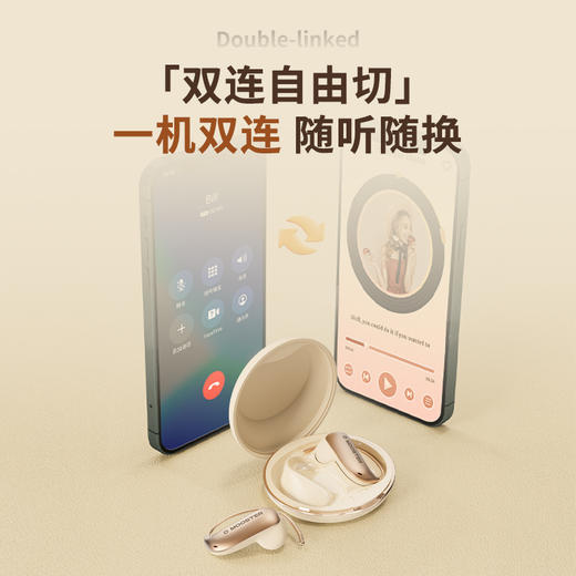 新款！小气垫耳机！象鼻子联名大怪兽开放式AI无线蓝牙耳机 一机双联 轻量小巧 D91 商品图2