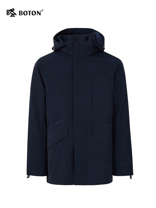 [一衣三穿]波顿男士秋冬季中长款易清洗可拆卸高端保暖风衣羽绒服MC820523 商品图5