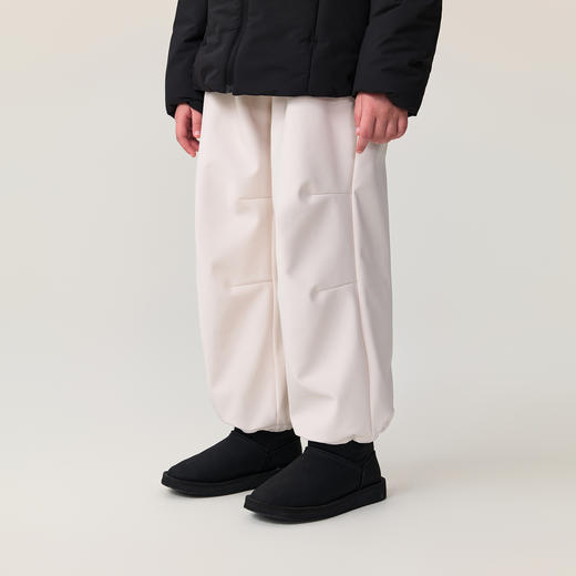 【无氟防泼水】马克珍妮男女童防风加绒降落伞裤2025年秋冬新款551272 商品图1