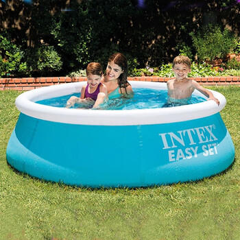 INTEX碟形婴幼儿充气游泳池 户外儿童玩具水池大家庭加厚泳池 28101 商品图2
