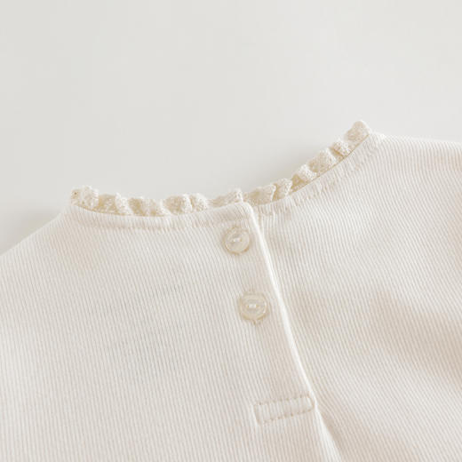 马克珍妮女童网纱蝴蝶结软弹花边T恤2025年秋装新款551211 商品图4