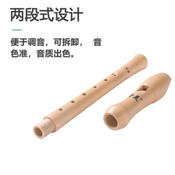 奇美8孔木笛高音英式八孔木质竖笛 课堂乐器 树脂盒包装 带教材 商品图3