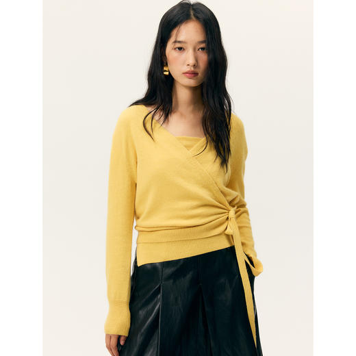 HeyDressV领裹身浣熊绒吊带针织衫套装 商品图3