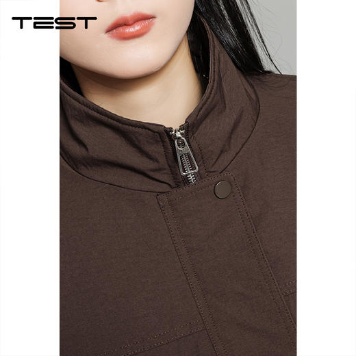 冬上新棕色时尚百搭轻松打造慵懒高级感工装风夹克2254091 商品图2