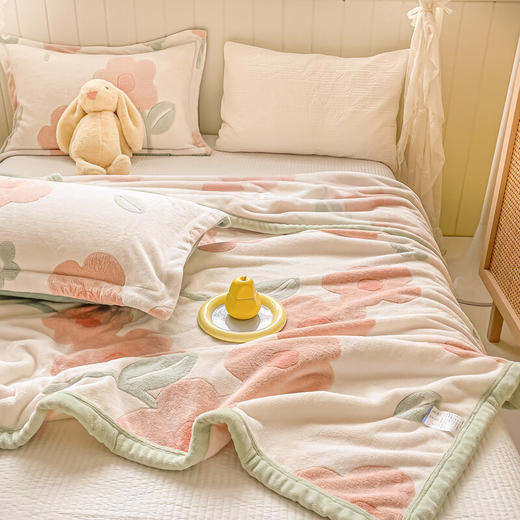 【A类母婴安全❗️雪花绒亲肤顺滑抗静电 高颜ins风】A 类加厚牛奶绒床单毛毯单件午休沙发盖毯保暖珊瑚法兰绒被。hb 商品图2