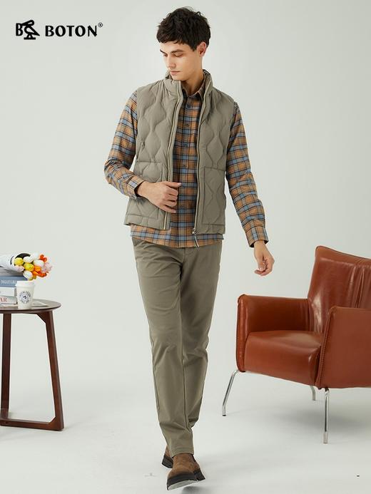 [防风防水]波顿男士秋冬季挺括显气质立领白鸭绒菱形羽绒马甲MC819523 商品图3