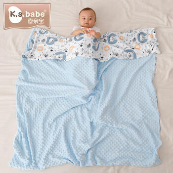 喜亲宝幼儿园被套夏凉被儿童被罩婴儿豆豆毯恒温毯【150*120cm】小熊款 商品图1