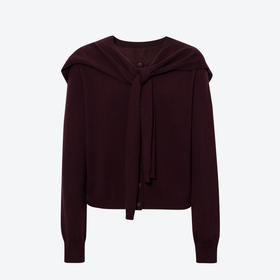 【商场同款】诗凡黎披肩领套头针织衫25秋新款长袖上衣3G8232971