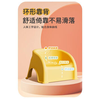MURCIA婴幼儿童塑料小凳子靠背椅加厚宝宝沙发餐椅小椅子防滑板凳洗澡凳 商品图1