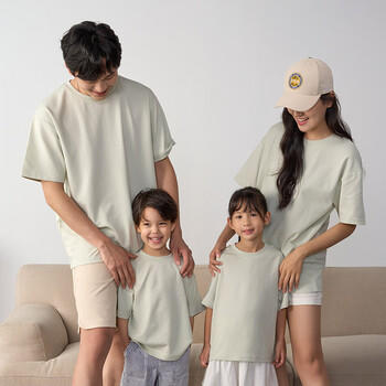 1号会员店One's Member 新疆棉亲肤透气宽松儿童短袖T恤 牛油果绿 120 商品图2