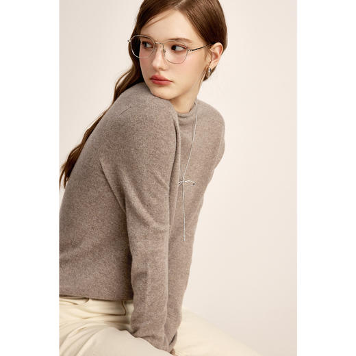 【商场同款】诗凡黎山羊绒针织衫2024冬新款打底衫女3FA533132R 商品图4