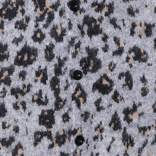 44143SDSA男士秋冬新款痞帅男装潮牌豹纹纽扣圆领开衫毛衣慵懒风针织衫 商品图3
