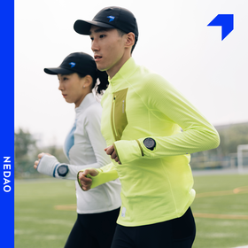 内道动能粒半拉链长袖保暖舒适男士运动跑步t