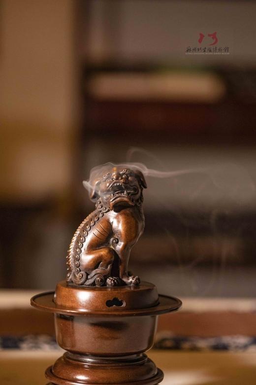 陈巧生制 c396座狮熏炉 铜炉香炉摆件 商品图3