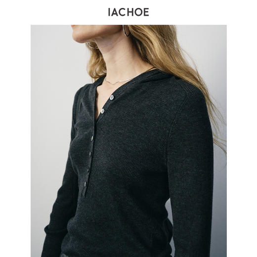 棉仓3661505013-全羊毛连帽毛衣 商品图2