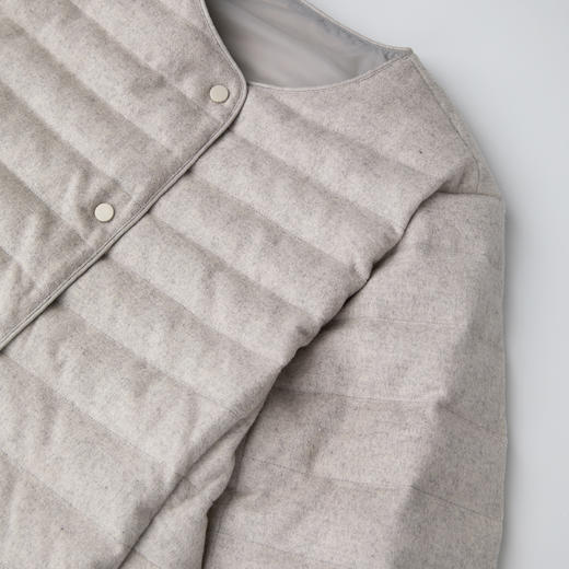 ROMISTUDIO“羊毛羽绒”老钱风90白鹅绒轻盈短款羽绒服RWCWWG6503【不翻单】 商品图2