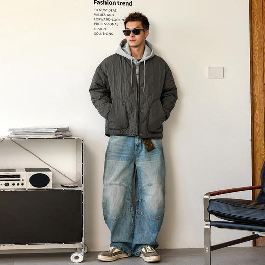 徐太浪【辑格设计 简约百搭】黑色大码羽绒服男冬季保暖防寒外套 商品图2