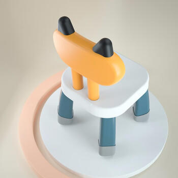 费乐（FEELO）儿童玩具积木桌猫耳朵椅子生日礼物男女孩椅子单只3604 商品图3