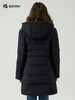 波顿女士秋冬合身保暖羽绒服显瘦 黑杏两色白鸭绒中长款LC755523 商品缩略图3