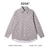 26746SDSA秋冬新款痞帅男装简约暴打撞色格纹翻领长袖衬衫休闲风百搭 商品缩略图1