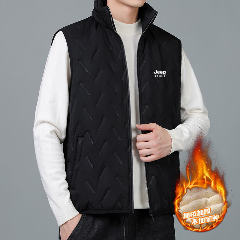 【专属】 JEEP SPIRIT【石墨烯羊羔绒马甲】加绒加厚循环锁住温暖 手感柔软舒适！