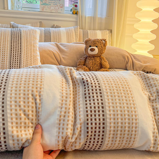 【牛奶绒四件套】【特价】牛奶绒四件套秋冬保暖绒布床品件套冬天加厚 商品图8