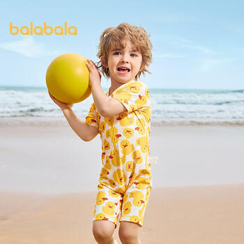 巴拉巴拉儿童泳衣男女童连体泳装户外防晒耐氯速干小童游女宝泳装 商品图5