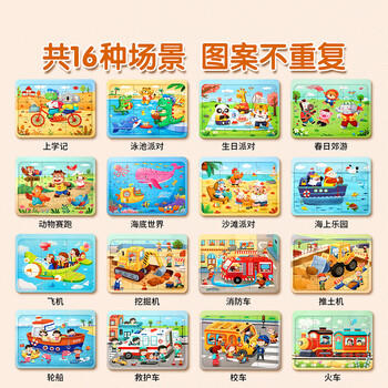 星星舟儿童益智拼图3-6岁幼儿交通平图男孩女孩益智玩具儿童生日礼物 商品图3