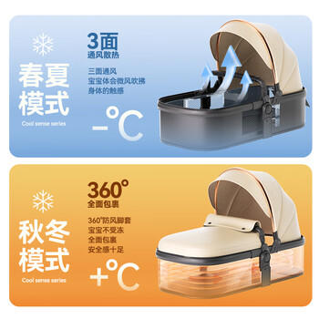 ANGI BABY婴儿推车可坐可躺婴儿车轻便折叠高景观遛娃神器双向避震手推车 商品图4