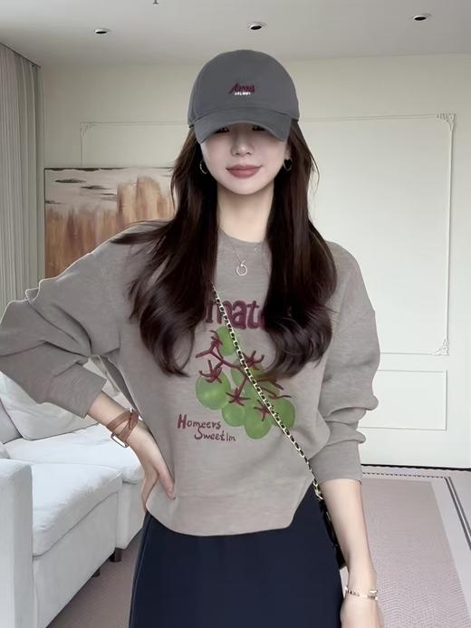 好柿发生莱赛尔羊毛复古百搭卫衣 商品图7