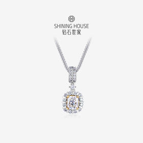 【克拉钻】【钜惠价】钻石世家 玲珑系列 克拉钻吊坠 18K金钻石吊坠 1克拉钻石吊坠（该产品为特价产品，不与店内任何优惠活动叠加，且不参与线下门店换款服务）预计3个工作日发货