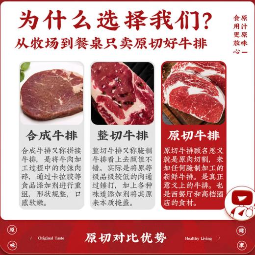 【华牧鲜】澳洲谷饲西冷牛排 澳洲进口谷饲原切牛排组合 （送黑椒酱） 商品图8