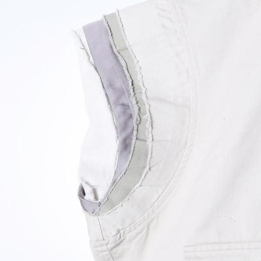 SDSA秋冬新款痞帅男装嘻哈高街拼接假两件抽绳连帽马甲百搭时尚 商品图3