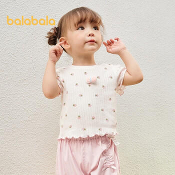 巴拉巴拉宝宝短袖t恤婴儿女童上衣2025夏装甜美精致洋气舒适209225117003 商品图6