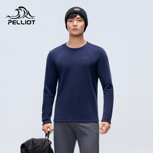 伯希和户外Polartec抓绒衣男冲锋衣内胆圆领休闲内搭轻量运动上衣 商品图0