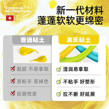 美乐童年胶囊超轻粘土36色超轻黏土彩泥无毒橡皮泥幼儿园小学生新年礼物 商品图0