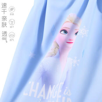 迪士尼爱莎公主女童泳衣女宝宝游泳衣女孩儿童连体泳装 商品图1