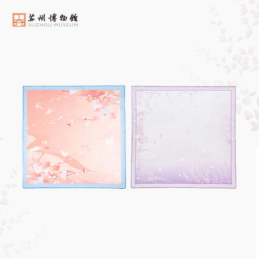 苏州博物馆 太湖雪联名真丝方巾 商品图0