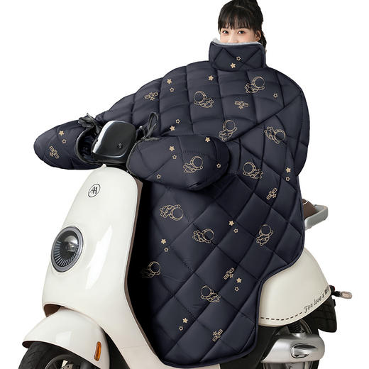 冬季电动车挡风被厂家防风双面防水加绒加厚摩托车秋冬防风被新款新品 商品图4