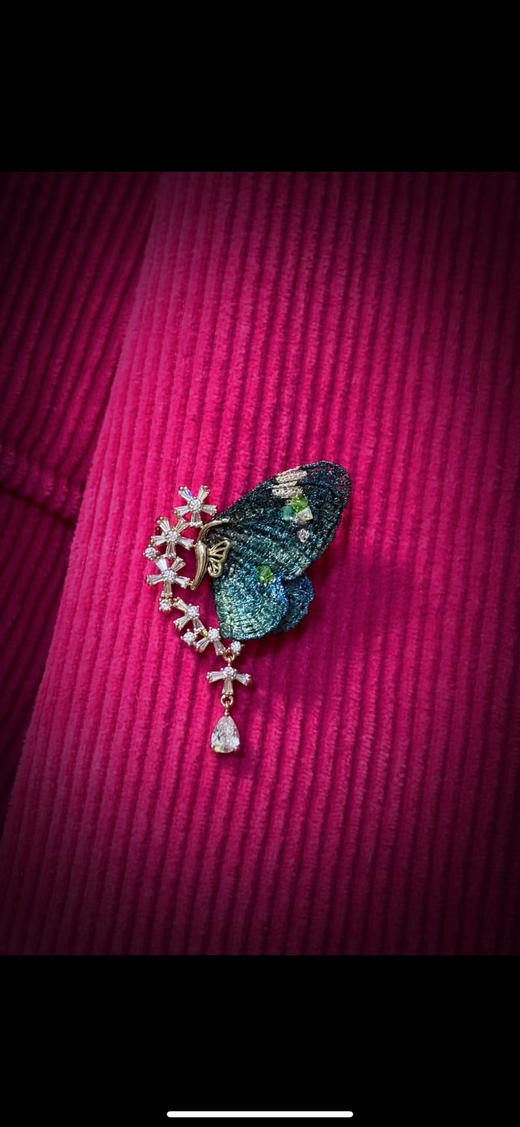 【团购】she”s 新推 斑斓蝶梦 新国风刺绣饰品 胸针 商品图2