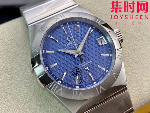 欧米茄 VS第四代星座系列 格子面蓝盘 男士腕表 丹东8500一体机 表径38mm 商品图1