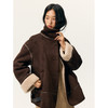 HeyDress麂皮翻领皮毛一体宽松外套 商品缩略图3