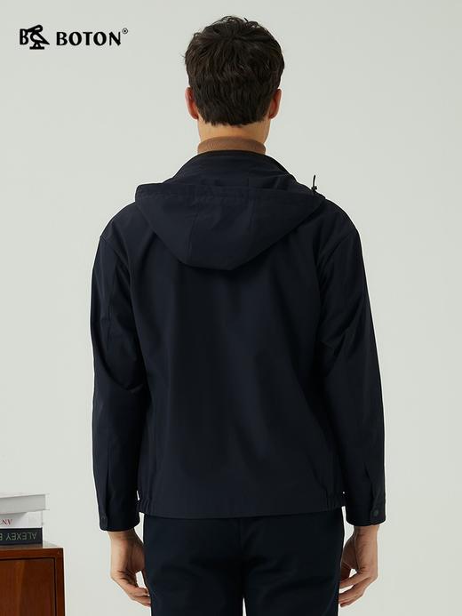 波顿男士春秋 短款薄棉外套 利落轻暖 甩帽美式休闲合身款MJ988323 商品图1