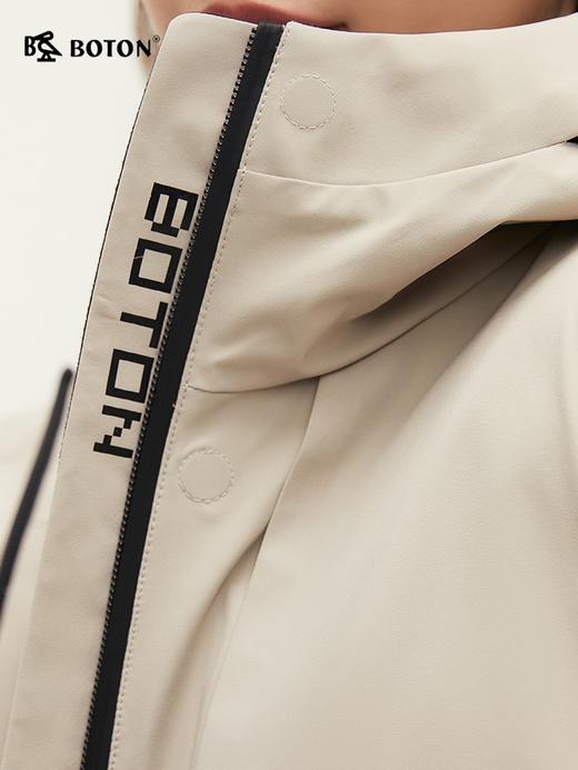 波顿女士秋冬季宽松休闲保暖连帽可拆卸内胆中长款羽绒服LC761524 商品图1