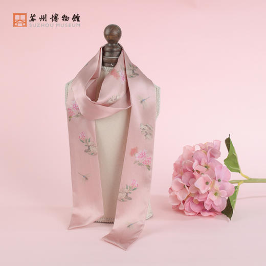 苏州博物馆 太湖雪联名真丝领巾发带眼罩系列 商品图1