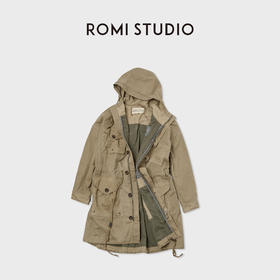 ROMI STUDIO“复古英伦”进口油蜡多口袋工装夹克风衣 RWCAWY6387
