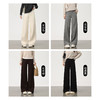 美拉德羊绒裤女秋冬高腰显瘦直筒裤可可棕高个子西装休闲阔腿裤女 商品缩略图1