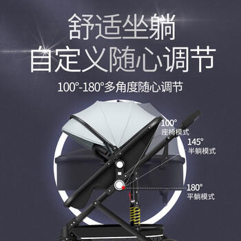 ANGI BABY婴儿推车可坐可躺可折叠新生儿减震婴儿车高景观双向手推车童车 商品图2